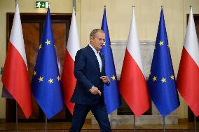 Polish Prime Minister Donald Tusk's Press Conference.