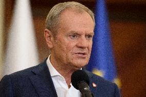 Polish Prime Minister Donald Tusk's Press Conference.