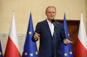 Polish Prime Minister Donald Tusk's Press Conference.