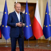 Polish Prime Minister Donald Tusk's Press Conference.