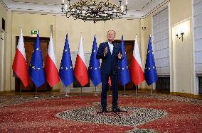 Polish Prime Minister Donald Tusk's Press Conference.