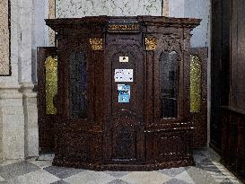 Confessional Inside Foggia Cathedral