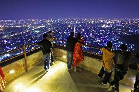 Illuminated Jaipur City On Diwali Festival