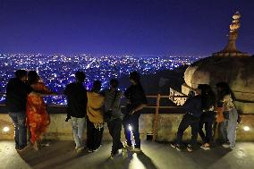 Illuminated Jaipur City On Diwali Festival