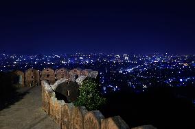 Illuminated Jaipur City On Diwali Festival