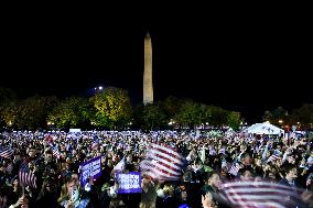 Kamala Harris Campaign Rally On The Ellipse