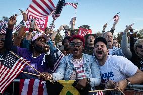 Kamala Harris delivers “closing argument” at  rally in Washington, DC