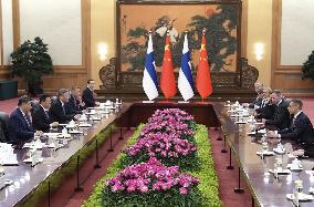 China-Finland summit meeting