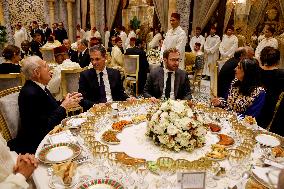 State Dinner in Honor of President Macron At Royal Palace - Rabat