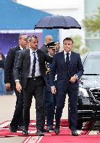 Macron Visits The University Of Rabat - Morocco