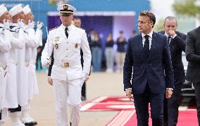 Macron Visits The University Of Rabat - Morocco