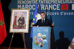 Macron Visits The University Of Rabat - Morocco