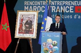 Macron Visits The University Of Rabat - Morocco