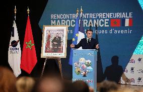 Macron Visits The University Of Rabat - Morocco