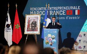 Macron Visits The University Of Rabat - Morocco