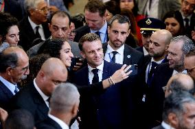 Macron Visits The University Of Rabat - Morocco