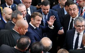 Macron Visits The University Of Rabat - Morocco