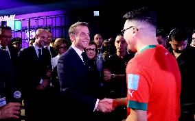 Macron Visits The University Of Rabat - Morocco