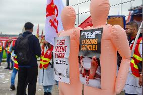 Health and CGT Sanofi Inter-Union Rally - Paris