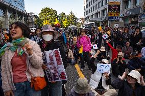 Protesters Demand Resignation Of Han Dong-hoon Over Alleged Rift With President Yoon