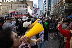 Protesters Demand Resignation Of Han Dong-hoon Over Alleged Rift With President Yoon