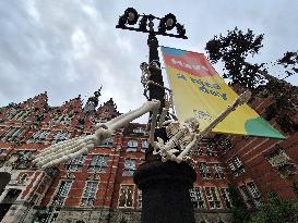 Halloween Decorations In Gdansk,  Poland