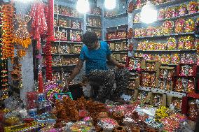 Market Ahead Of Diwali Festival In India.