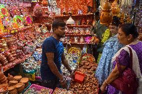 Market Ahead Of Diwali Festival In India.