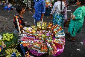 Market Ahead Of Diwali Festival In India.