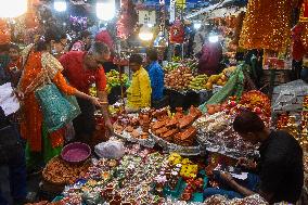 Market Ahead Of Diwali Festival In India.