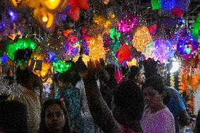 Market Ahead Of Diwali Festival In India.