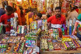 Market Ahead Of Diwali Festival In India.