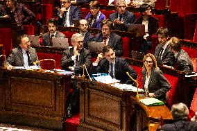 Discussion Of The Social Security Finance Bill At The National Assembly, In Paris