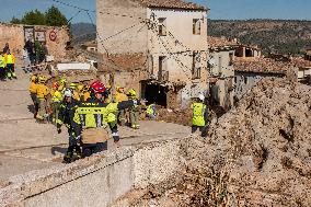 Search for missing persons and debris removal work in Letur - Spain