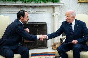 President Biden Meets President of Cyprus Nikos Christodoulides in Oval Office