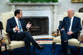 President Biden Meets President of Cyprus Nikos Christodoulides in Oval Office