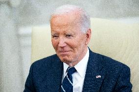 President Biden Meets President of Cyprus Nikos Christodoulides in Oval Office