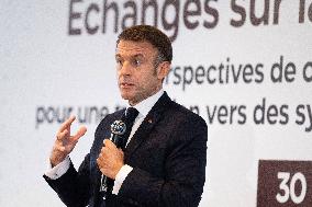 President Macron At OCP Meeting - Rabat