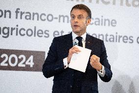 President Macron At OCP Meeting - Rabat