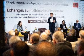 President Macron At OCP Meeting - Rabat