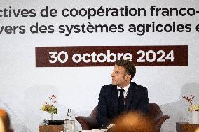 President Macron At OCP Meeting - Rabat