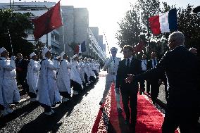 President Macron At OCP Meeting - Rabat