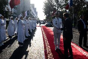 President Macron At OCP Meeting - Rabat