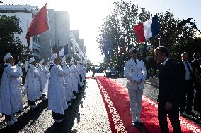 President Macron At OCP Meeting - Rabat