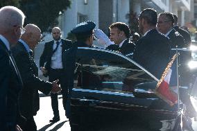 President Macron At OCP Meeting - Rabat