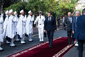 President Macron At OCP Meeting - Rabat