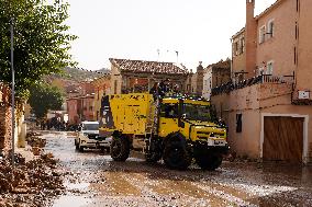 Cabriel River Overflows In Mira - Spain