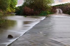 Ofanto River Crossing Near San Ferdinando Di Puglia