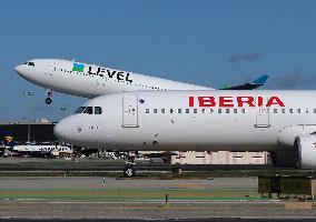 LEVEL Airbus A330 Taking Off From Barcelona airport