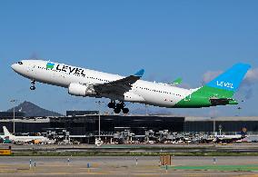 LEVEL Airbus A330 Taking Off From Barcelona airport